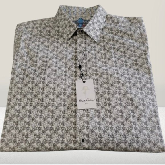 ROBERT GRAHAM Hopkins Skull Print Long Sleeve Button Down Shirt Classic Fit - S - Picture 9 of 16